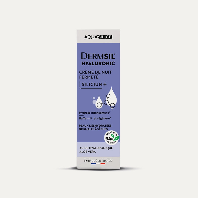 Soin visage nuit Acide hyaluronique et Silicium organique