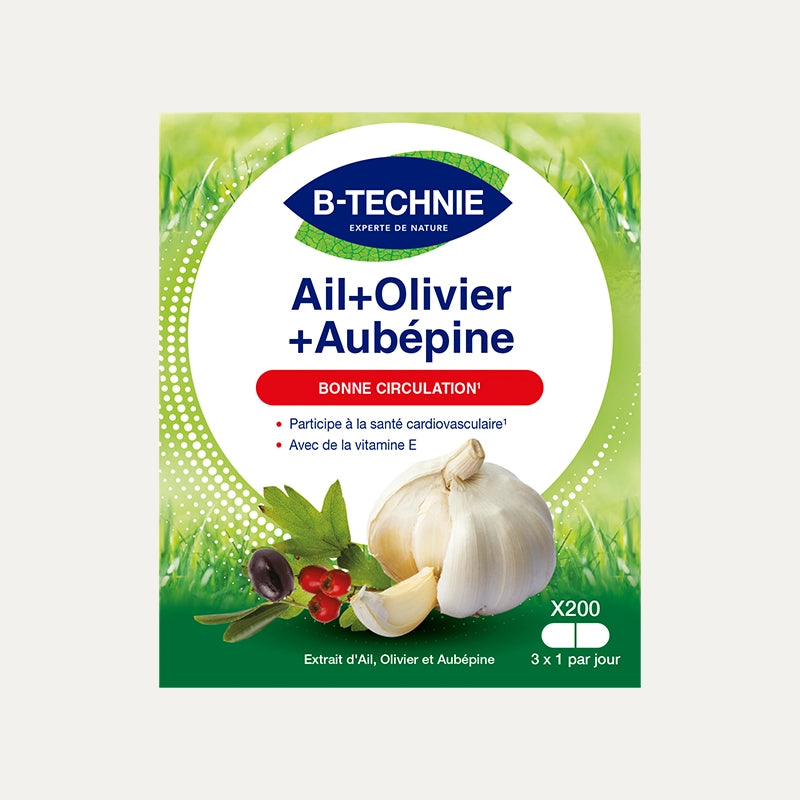 Ail + Olivier + Aubépine - Une bonne circulation (Capsules) 