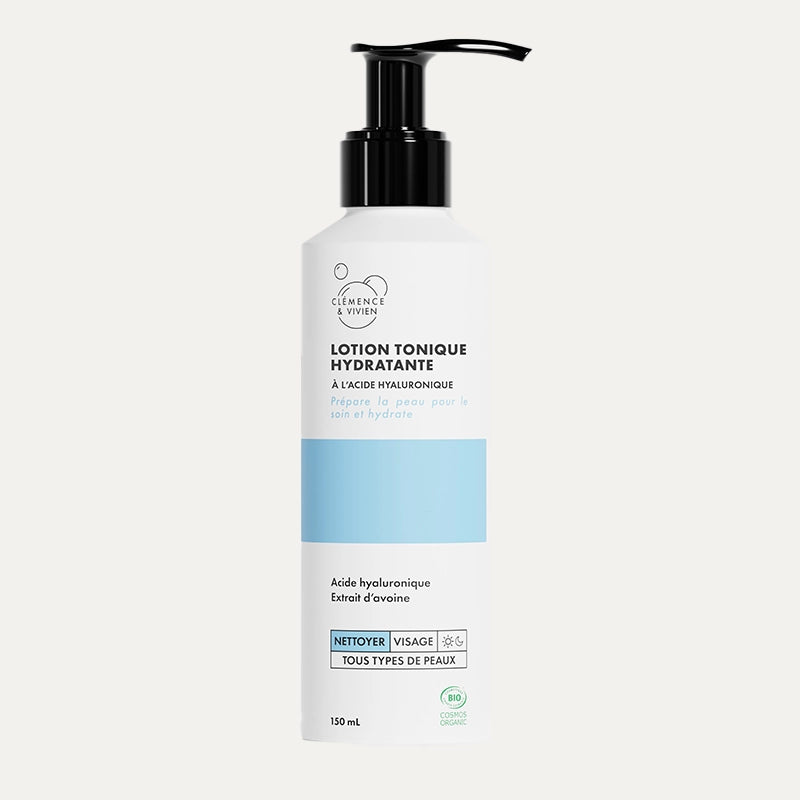 Clemence & Vivien Lotion Tonique Hydratante à l'acide hyaluronique - Herboristerie Moderne