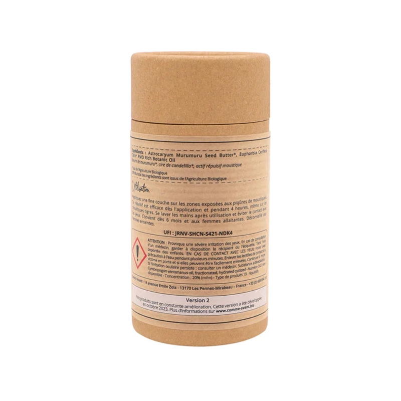 Répulsif anti-moustique solide au beurre de Murumuru