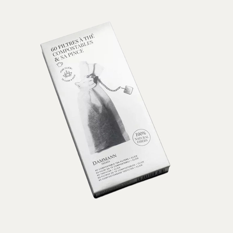 Filtre Fibres 100% Nature pour Théière avec Pince - 60 sachets