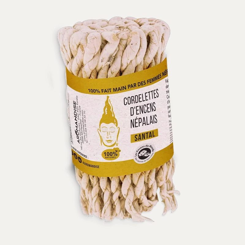 Newadhup Cordelettes Tresses encens Népalais 100% naturel - Santal