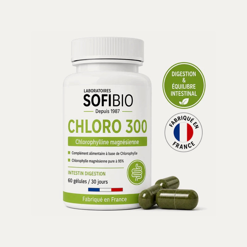 Chloro 300 Chlorophylle 300mg (Gélules) digestion et équilibre intestinal