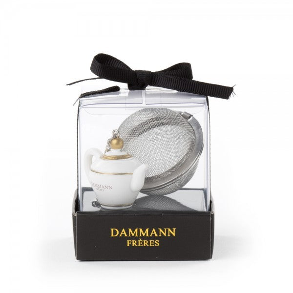 Boule Filtre à Thé Tamis avec Théière Miniature Fantaisie en inox chromé