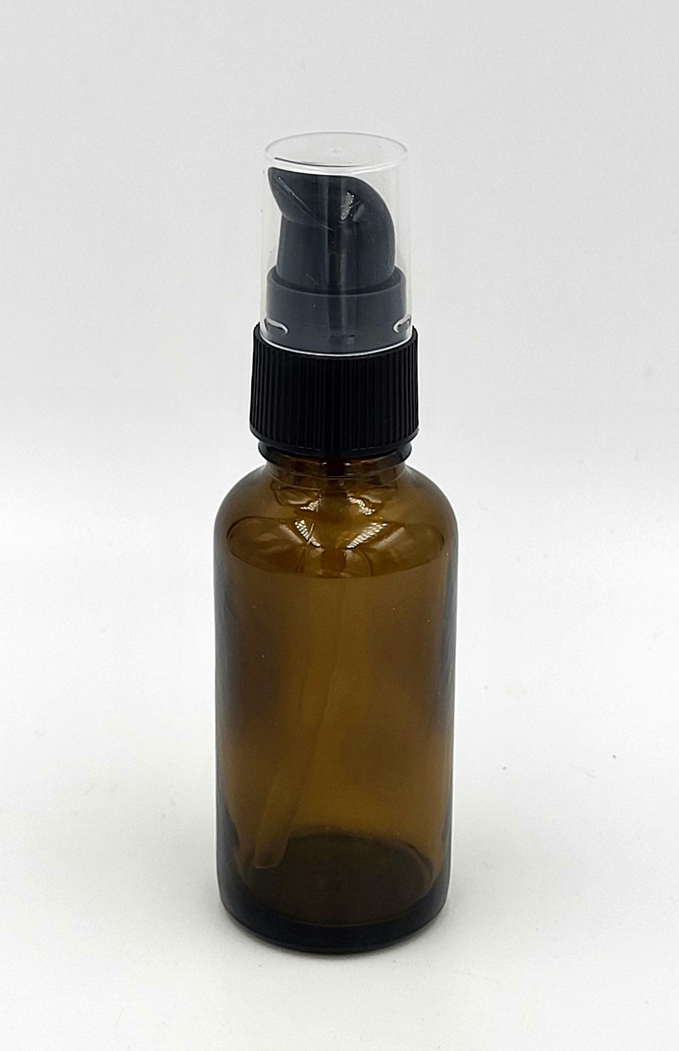 Flacon pompe en verre ambré 30 mL