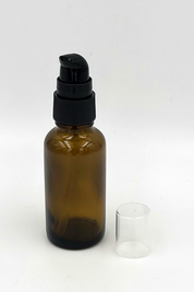 Flacon pompe en verre ambré 30 mL