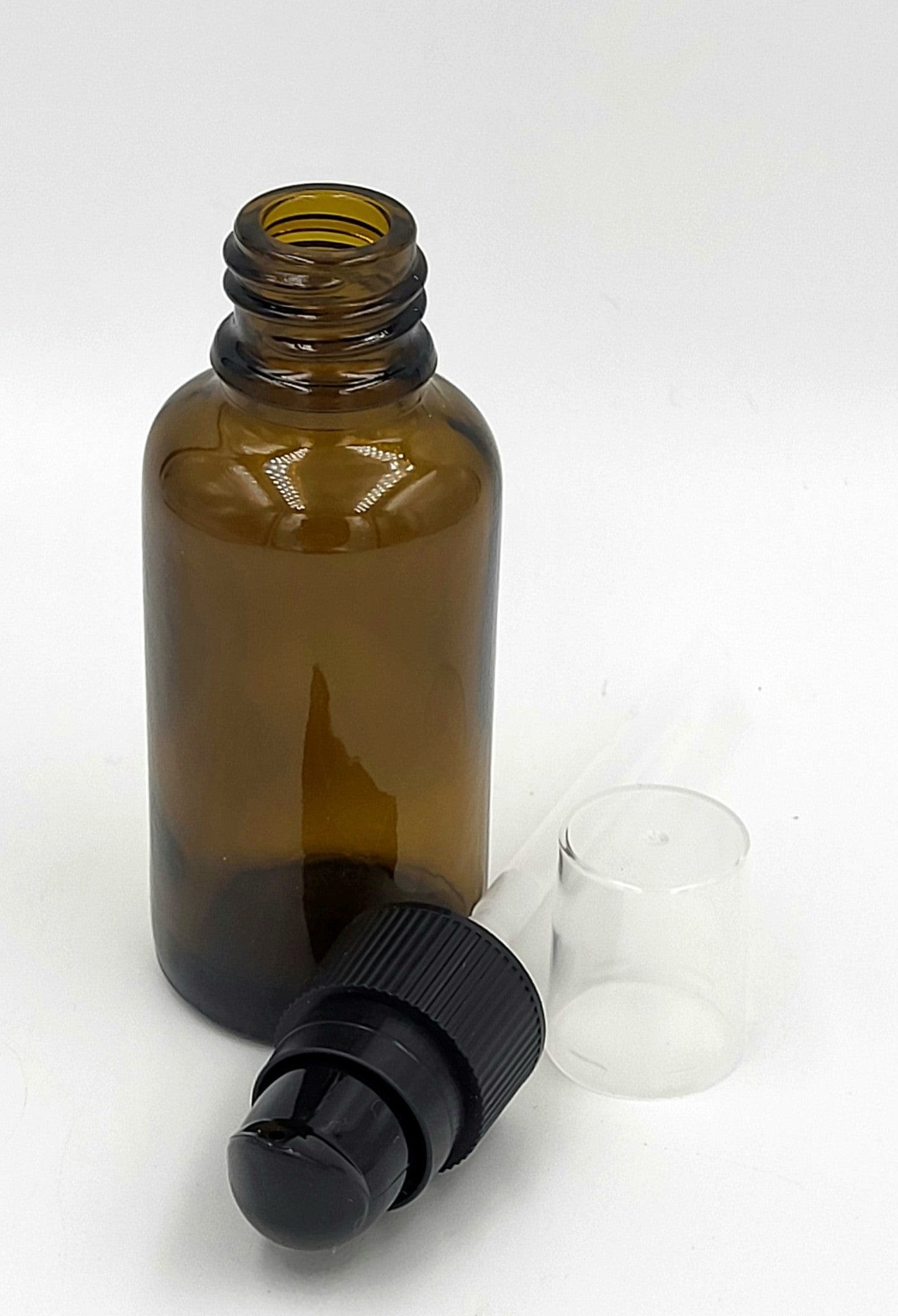 Flacon pompe en verre ambré 30 mL