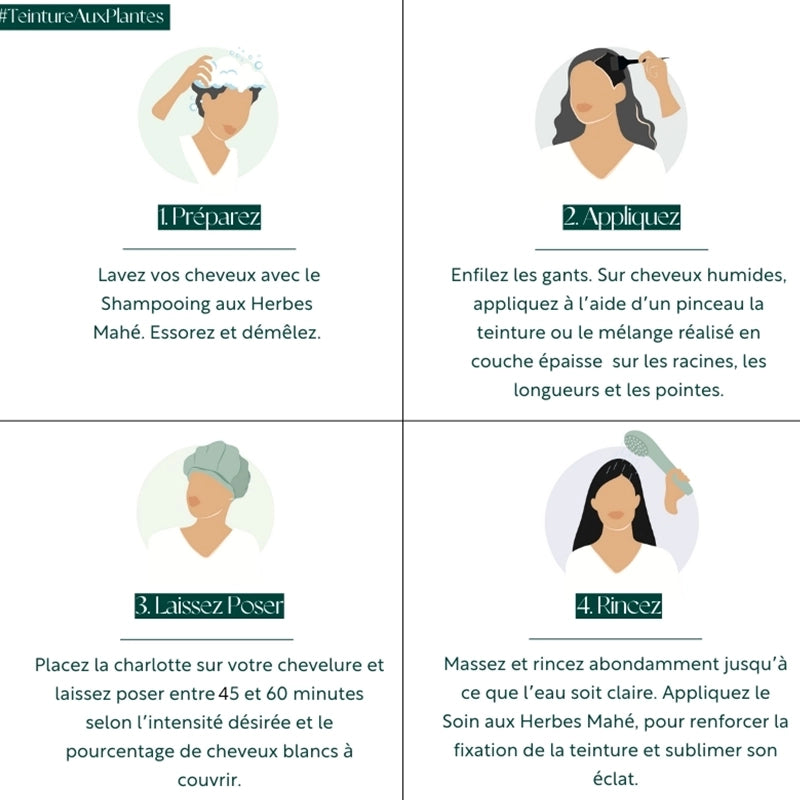 Teinture aux plantes Martine Mahé n°5 Châtain clair