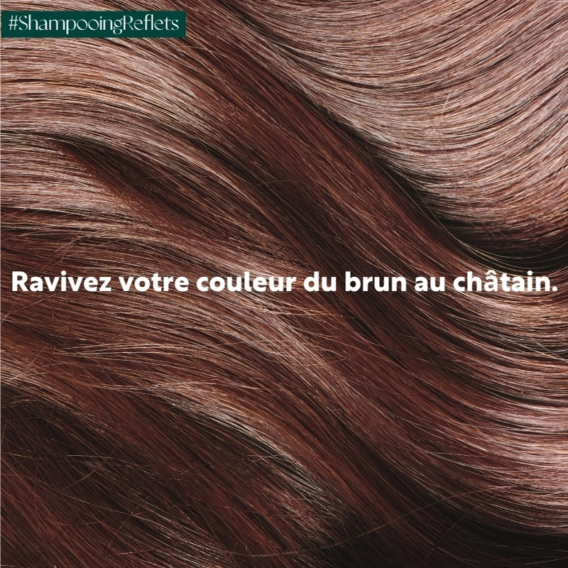Shampooing reflets marron-noisette