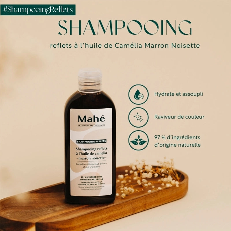 Shampooing reflets marron-noisette