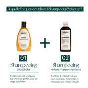 Shampooing reflets marron-noisette