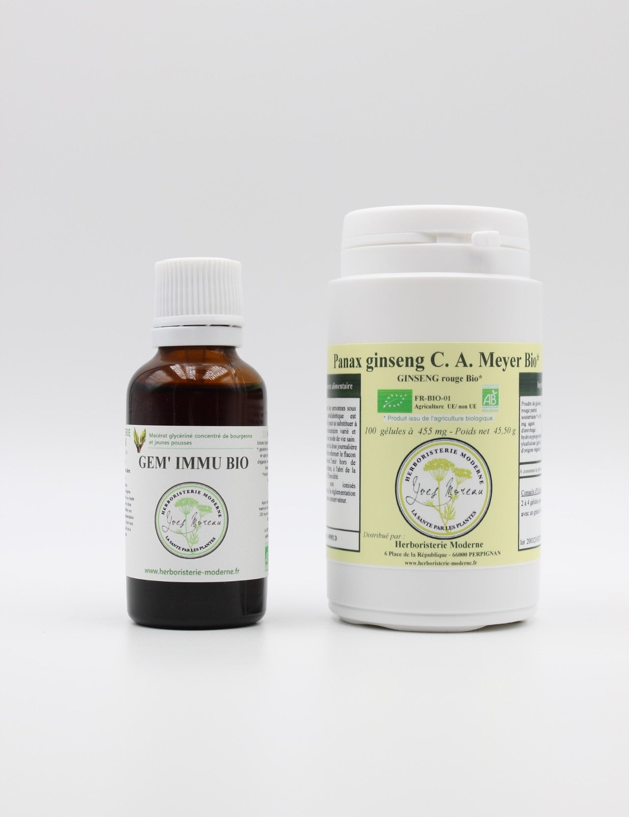 pack promo immunité gem immu et panax ginseng : Herboristerie Moderne