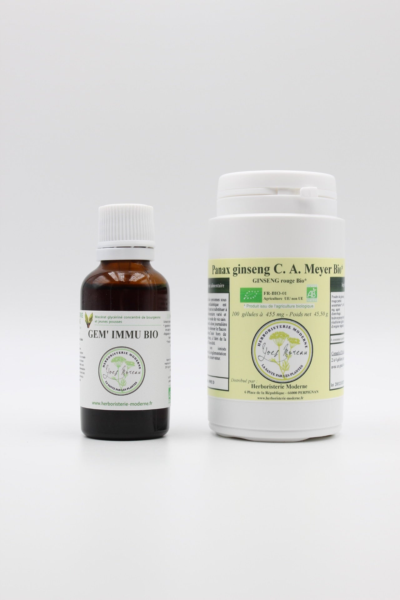 pack promo immunité gem immu et panax ginseng : Herboristerie Moderne