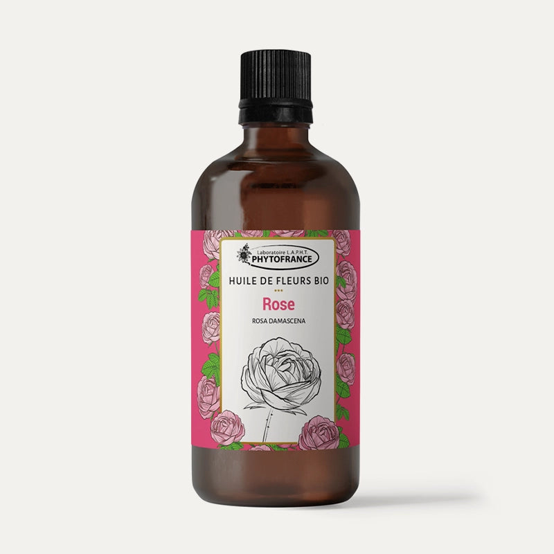 Huile de macération de fleurs de Rose de Damas BIO