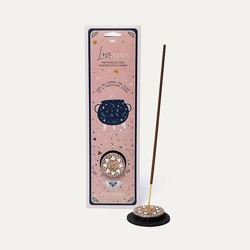 Encens "Love Potion" Pink Prosecco & Rose + Porte encens
